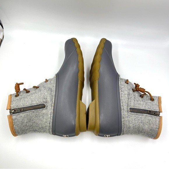 Sperry Women's Saltwater Grey Gray Wool Duck Boots STS82475 Size 9.5 - Picture 8 of 13